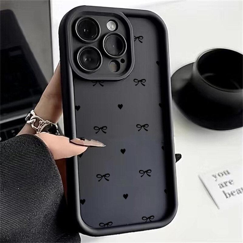 INS Cute Bow Love Phone Case For Samsung Galaxy A16 A15 A14 A25 A06 A05 A05S A33 A04 A04E A52 A03 A50 A71 A73 A31 A12 A22 A30