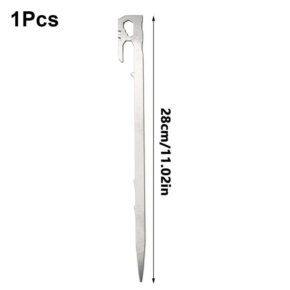 

6Pcs/Set Multifunctional Ground Stakes Metal Peg for Camping Backpacking Garden Hammock Canopy 1Pcs