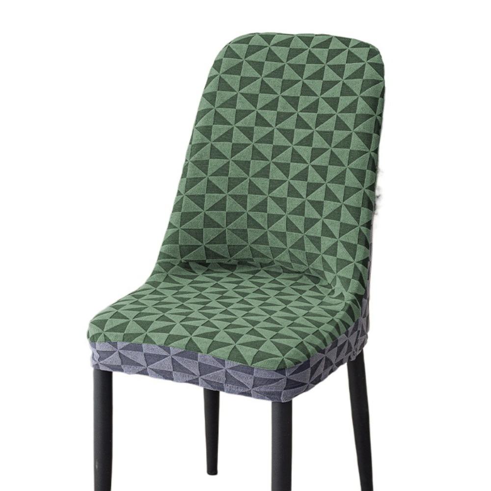 Soft Jacquard Arc Chair Cover Elastic Chair Protective Case Curved Seat Cover  Household