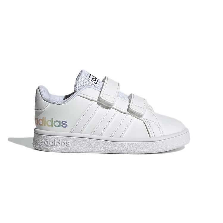 Adidas Neo Grand Court Velcro Casual Low-Top Skate Shoes Baby Sneakers White H02290