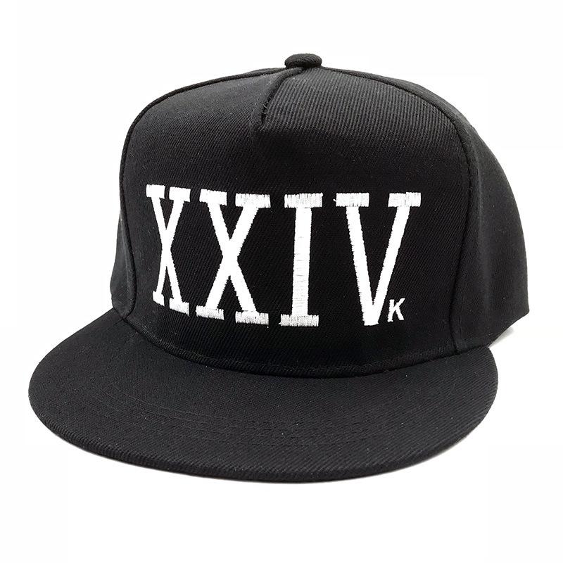 Baseballkappe Bruno Mars 24K Magic Xxiv Mars Brother Flacher Rand Hip Hop Hut Adjustable schwarz