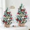 50cm Sada vánočního stromku Vánoční dekorace se světýlky Stolní mini vánoční stromek ozdoby Dekorace na novoroční párty Dárek Navidad