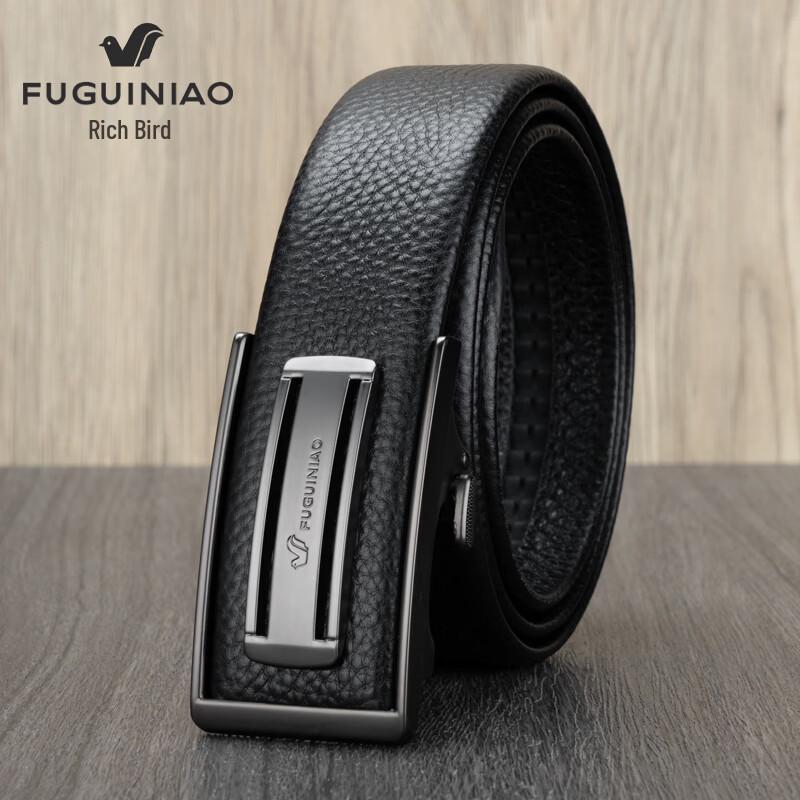 

Fuguiniao Men s Genuine Leather Automatic Buckle Belt 120cm