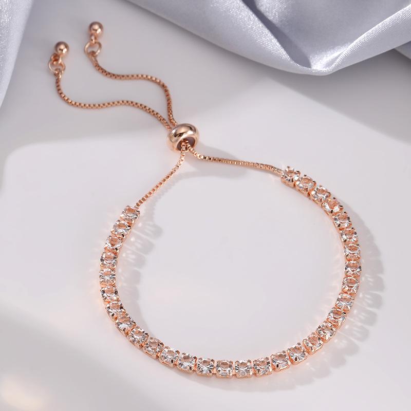 Fashion Geometric Crystal Adjustable Fringed Bracelet Ins Niche Light Luxury Personalized Bracelet High-end Jewelry