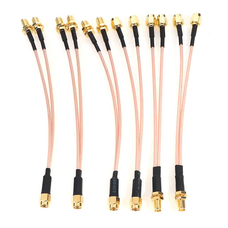Sma To 2X Sma Male Female Y Type Splitter Combiner Jumper Cable Pigtail