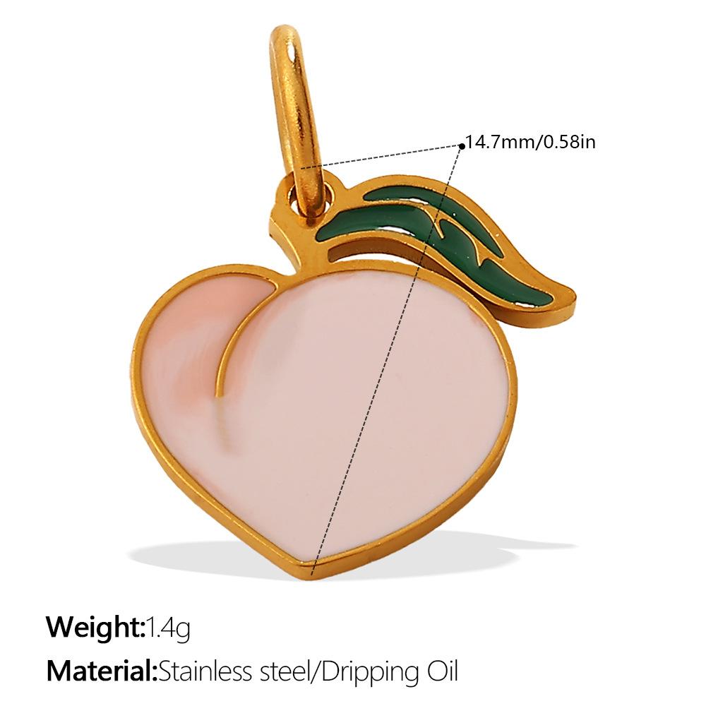 Dopamine Feng Shui Fruit Lemon Slices Oil Drip Necklace Bracelet Accessories Fresh Wind Pendant