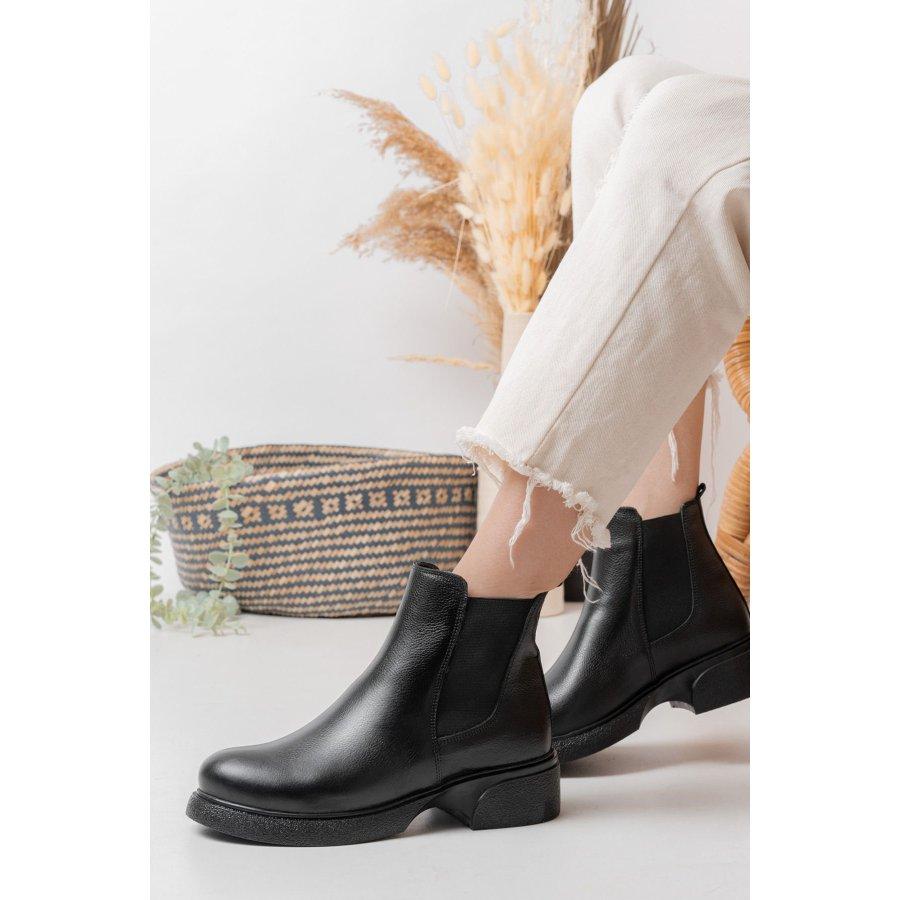 Women's Genuine Leather Casual Ankle Boots Chelsea