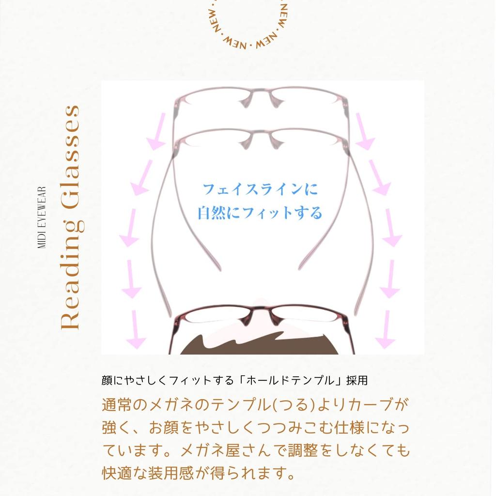 Reading Glasses Stylish Popular Degrees 0 75 Blue Light Cut Women Light Light Cute Smartphone Soft Frame Easy Popular Ladies Thin [MIDI MIDI] 0.5