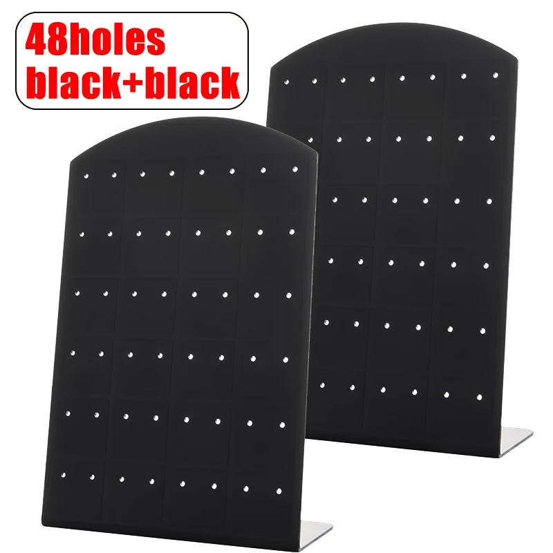48/72 Holes Earring Jewelry Display Holder Mould Plastic Earrings Display Stand Storage Case Rack Stand Showcase Organizer Shelf