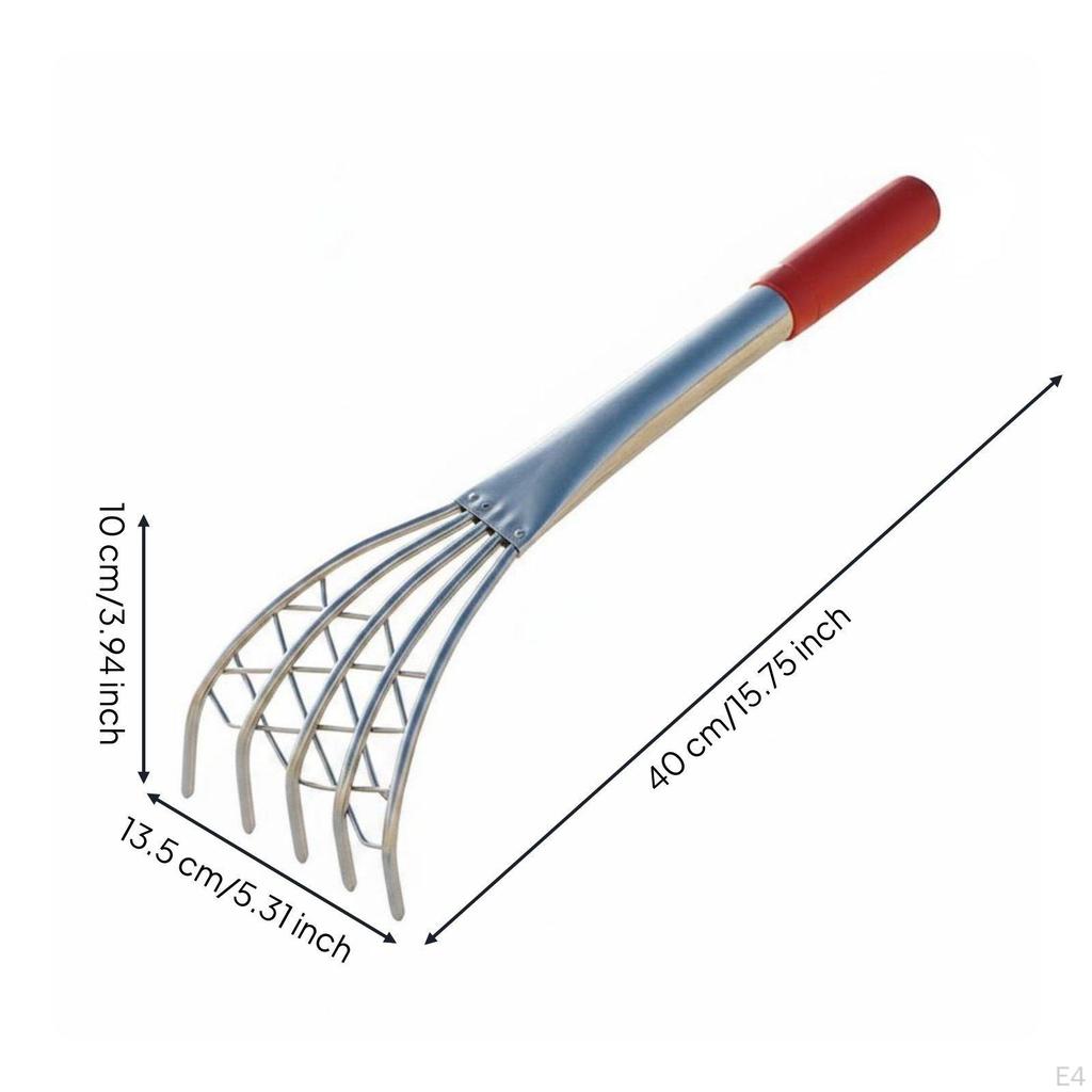 5 Claw Sand Rake Easy to Use Clamming Portable Shell Digger Tool Short with Net