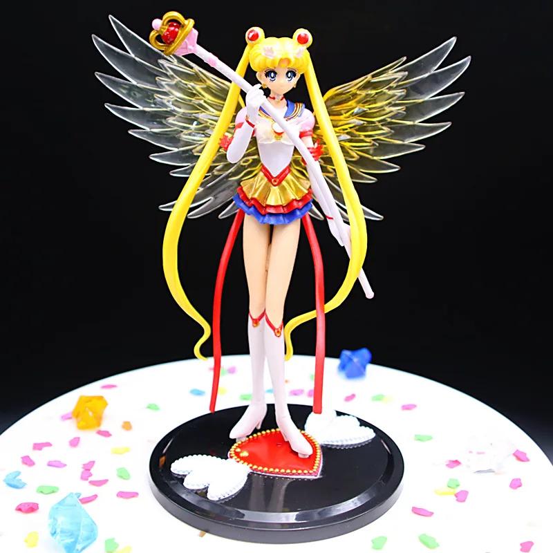 Hot Eternal Sailor Moon Tsukino Usagi Anime Figure Decoration Collection Doll Action Model Toys for Birthday Gifts