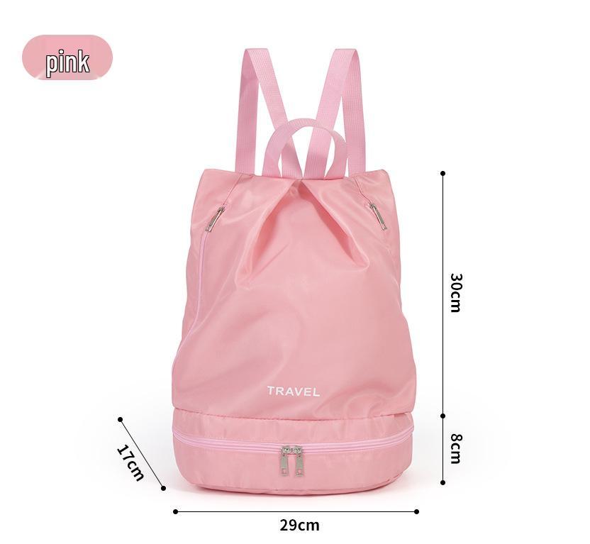 

Waterproof Double-Layer Wet/Dry Separation Backpack – Unisex Gym, Beach & Outdoor Toiletry Bag розовый