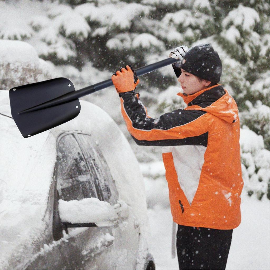Snow Shovel Telescopic Snow Dumping Scoop Portable Mud Removal Scoop For Groundskeeper Steps Vehicle Patio Property Manager