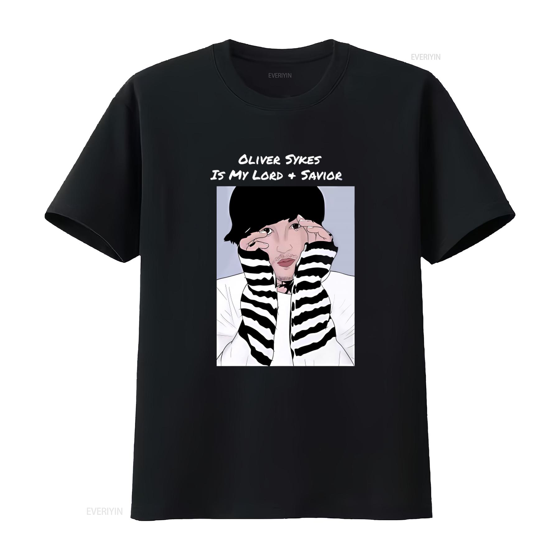 

Oliver Sykes Is My Lord And Savior T Shirt For Fashion Streetwear vintage Washed streetwear Breathable Stylish designer clothes 4XL