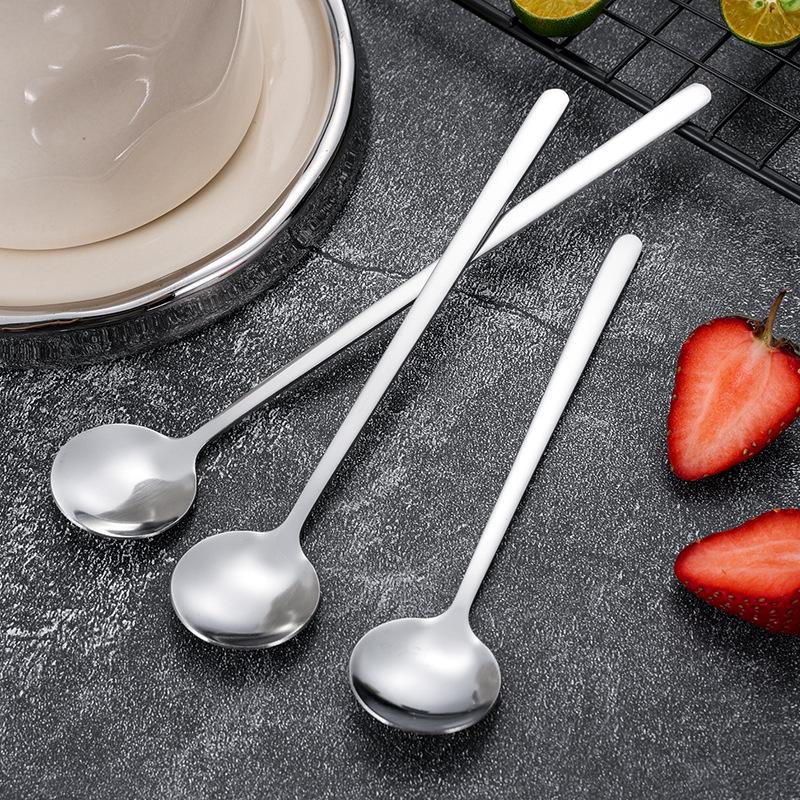 Stainless Steel Round Coffee and Dessert Stirring Spoon
