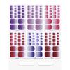 Gradient Glitter Waterproof Toenail Art Stickers - Full Coverage Crystal Flash Design