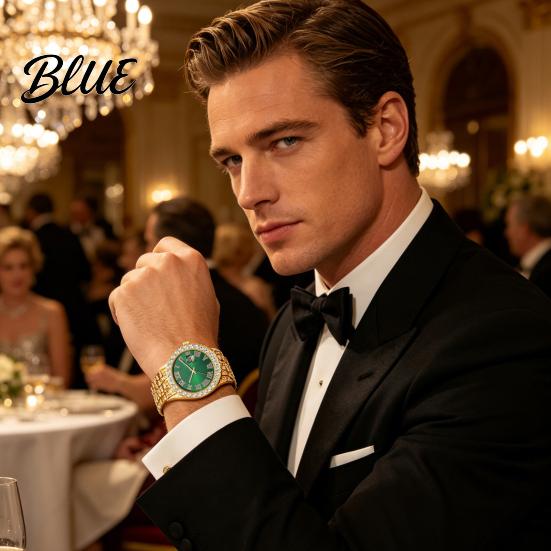 Reliable Timekeeping Men Watch Fashion Bracelet Quartz Analog with Day