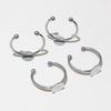 10pcs 6-12mm Stainless Steel Craft Ring Cabochons Blank Base Setting Flat Bezel Tray DIY Jewelry Making Accessories Findings