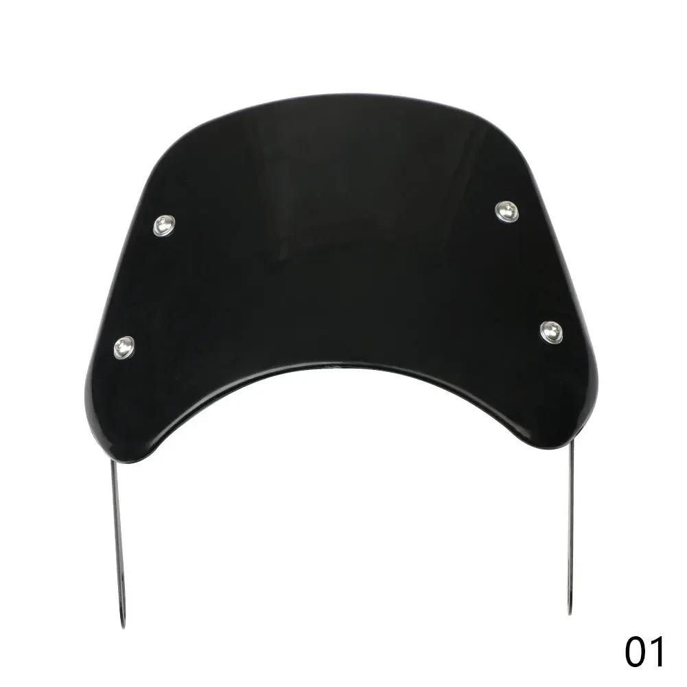Motorcycle Universal Black Windshield Wind Deflector Windscreen Fairing For Harley Honda Yamaha Kawasaki Suzuki Cafe Racer