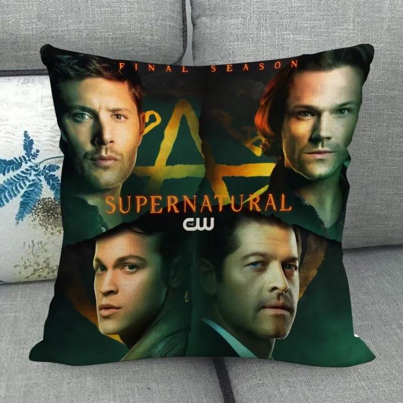 Custom Supernatural Pillowcase Wedding Decorative Cotton Linen Pillow Case For Home Pillow Cover 45X45(One Sides)