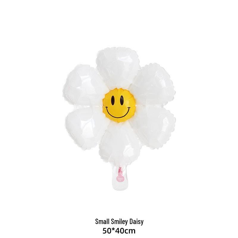 Large Rainbow Smile Balloons - Colorful Cloud Design for Kids' Birthday Party Decor