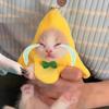 Yousheng Cat Hat Adorable Banana Shape Pet Hat with Bow Stylish Eye-Catching Kitty Headwear Pet Costume Accessory