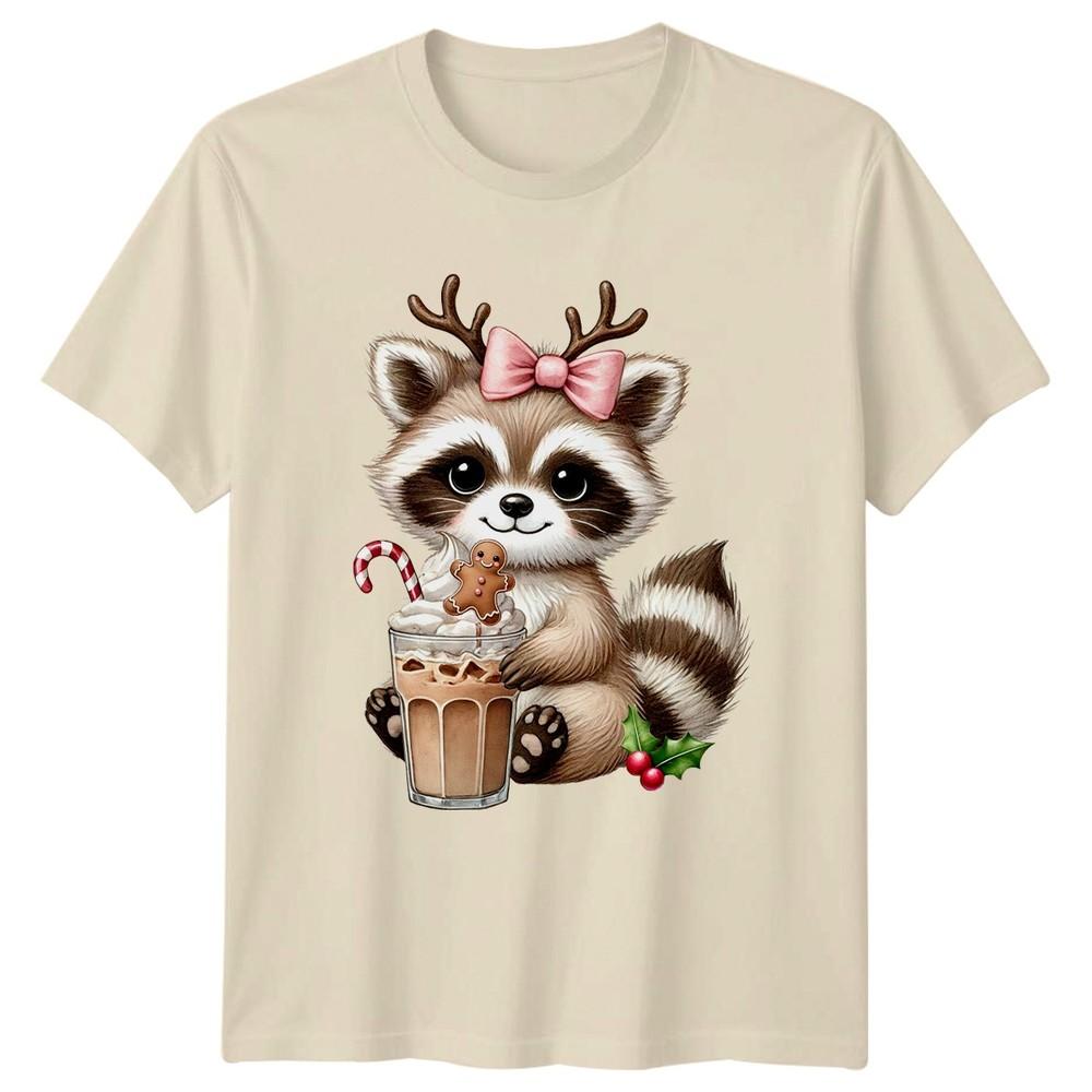 Cute Raccoon Christmas Holiday Graphic Tee Unisex Unisex Unisex TShirt