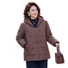 Mom's Stylish Plus Velvet Hooded Cotton Jacket - 2025 Winter Fashion for Middle-Aged and Elderly Women
