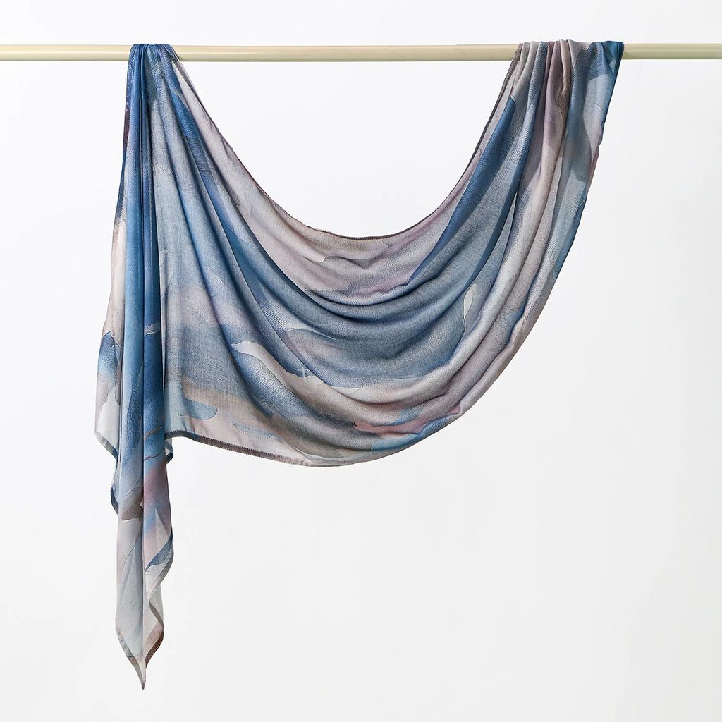 New Printing Rayon Hijab Scarf For Woman Muslim Hijabs Malaysia Long Wraps Shawl Islam Turban Headscarf Ramadan