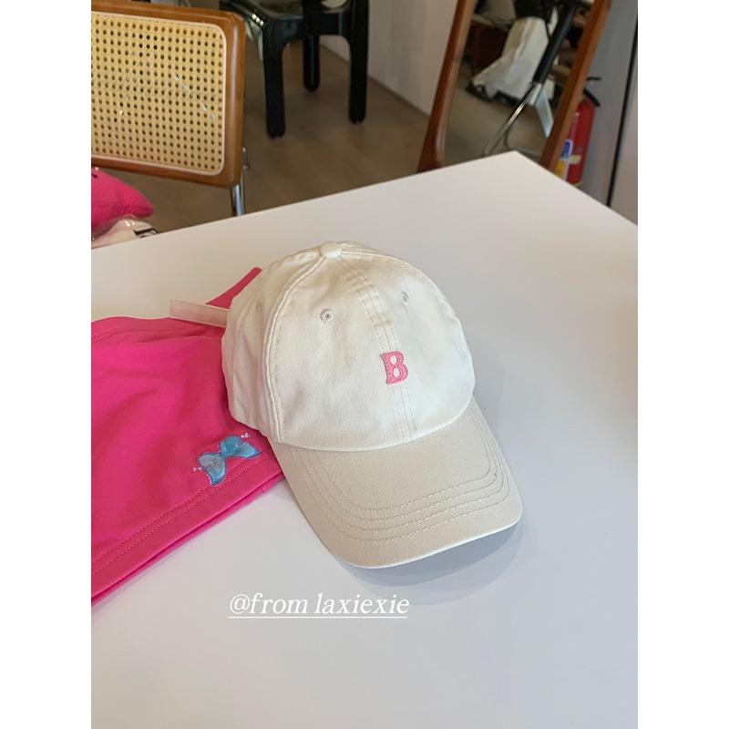 Hat Women's spring and summer tide baseball cap Small face adjustable solid color versatile sunshade cap