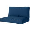 Two Piece Seat Pallet and Back Cushions - Navy Blue