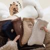 Damen Winter Thermosocken Nerzsocken Cartoon Capybara Aufdruck Weich Warm Fleece Bequem Plüschsocken Kawaii Schlafboden Mittelschaftsocken