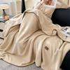 Premium Camel Hair Texture Blanket Lightweight Polyester Fiber All Season Sofa Throw Office Nap Scarf Air Conditioner Blanket
