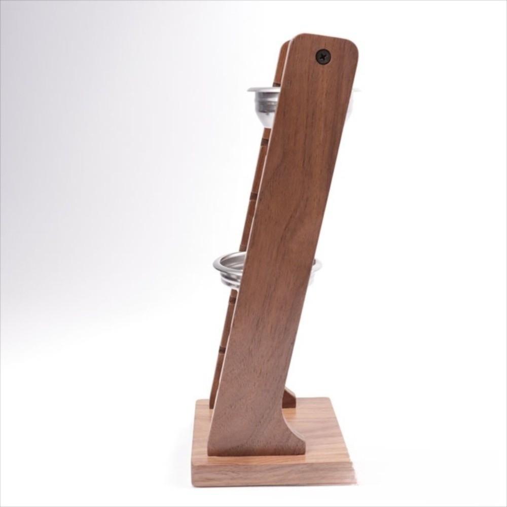 Wooden Coffee Bowl Filter Storage Rack Walnut Barista Tools  Cafe Supplies