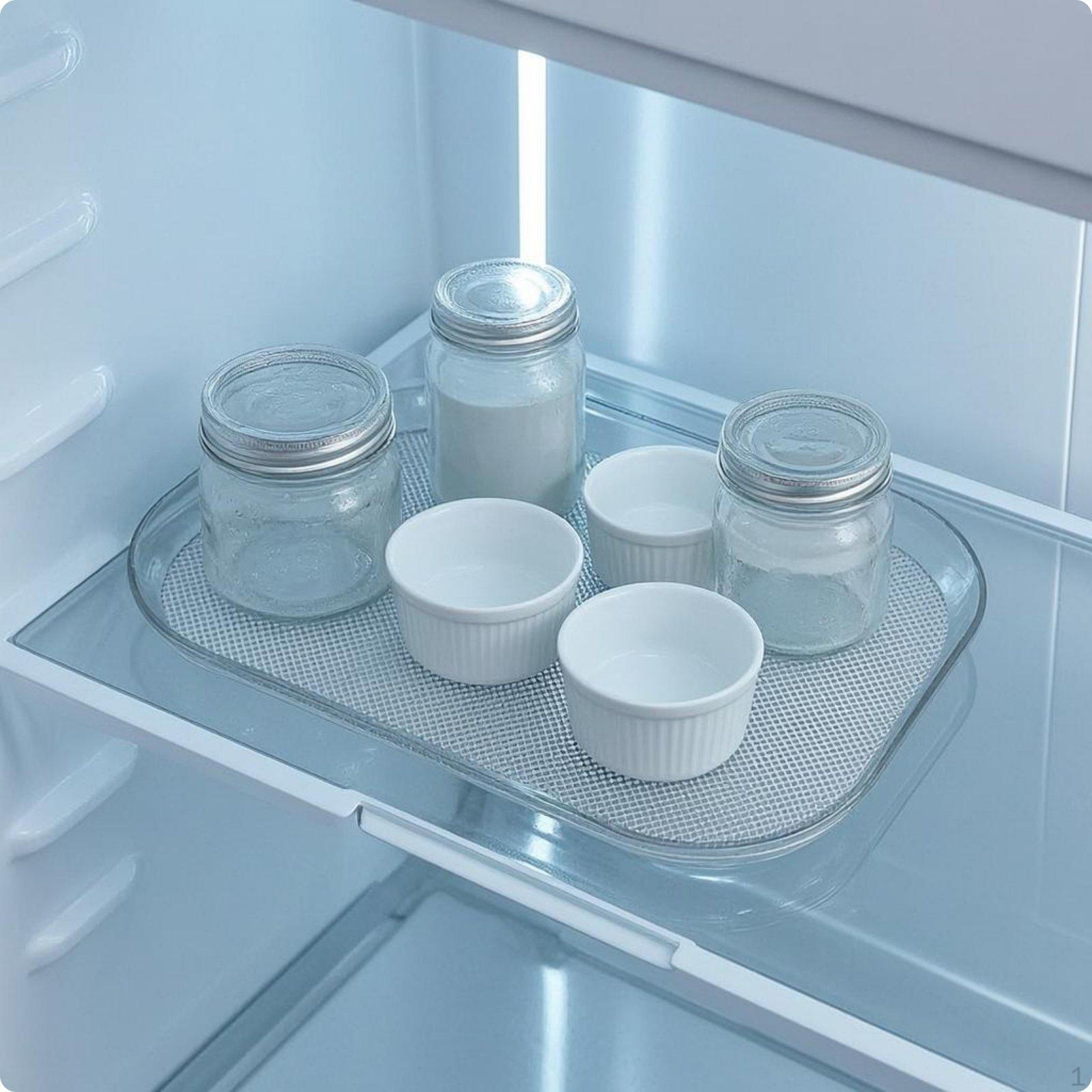 Degree Rotating Fridge Tray Easy Access Transparent Turntable Space Saving Rectangular Lazy