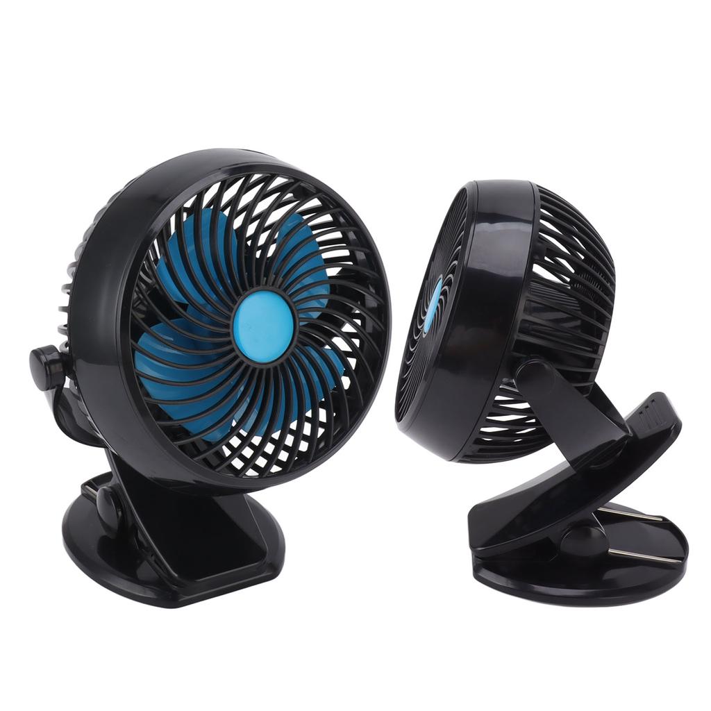 Portable Clip On Fan Stepless Speed Regulation 360 Degree Rotating USB Rechargeable Quiet Mini Desk Fan with Strong