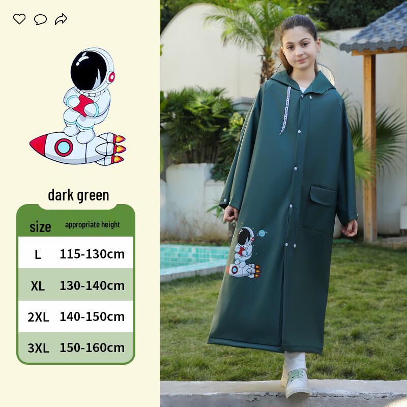 KarLot Kids  Waterproof Rain Poncho with Backpack Slot L-3XL
