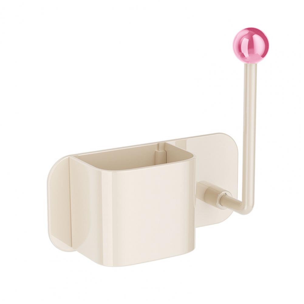 Bathroom Storage Rack with Drain Hole Strong Load Bearing Large Capacity Wall Mount Storage Shelf with Hook