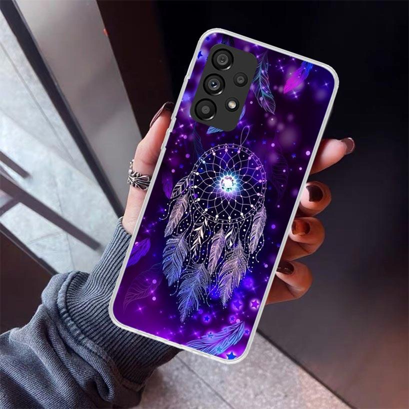 Retro Feather Dreamcatcher Phone Case For Samsung Galaxy A12 A52S A42 A32 A22 A51 A50 Note 20 Ultra 10 S10 Plus A71 A70 A31 A30