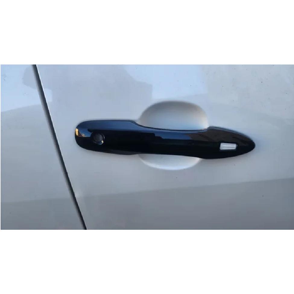 For Mazda 2 Hybrid Version 2024 ABS Chrome Carbon Fiber Black Door Handle Cover Decoration Sticker Trims Car Styling Accessories