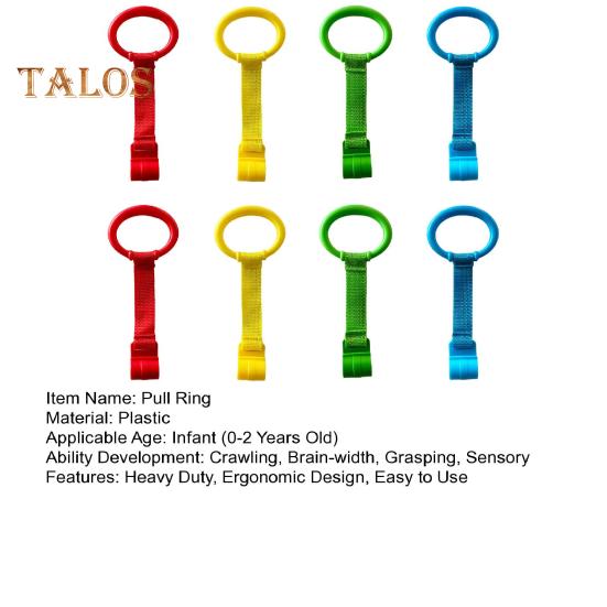 4/8Pcs Baby Pull-Up Ring Toddlers Walking Helper Practice Exercises Assistant Tool Stand-Up Rings Infant Crib Playpen Hanging Ring