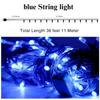 36 Ft LED Pixel String Lights  Blue LED Bulbs On Flexible Copper WireDecorative Serial Lights for Diwali, Christmas, Wedding & Home Decor | Pack of 3