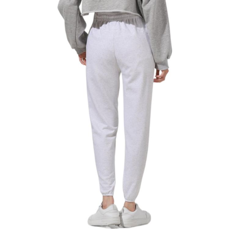 Nike Swoosh Fly Standard Issue Solid Color Drawstring Jogger Pants Women Bottoms Gray White DA6466-051