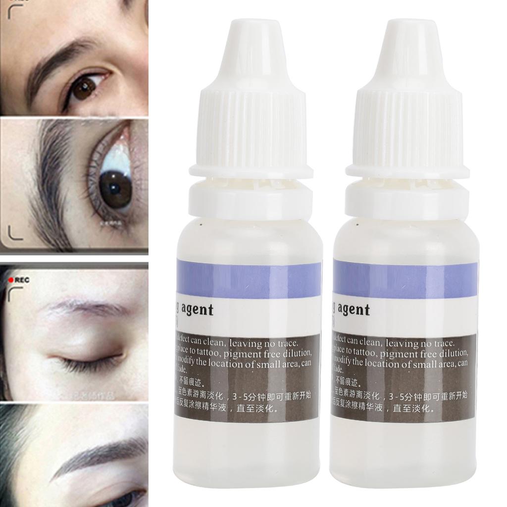 2pcs Tattoo Correction Serum Painless Pigment Fading Agent Eyebrow Lip Microblading Remover