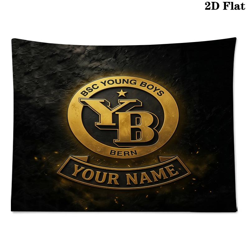 Custom Name BSC Young Boys Printed Tapestry – Wall Hanging for Bedrooms, Dorms, and Home Decor