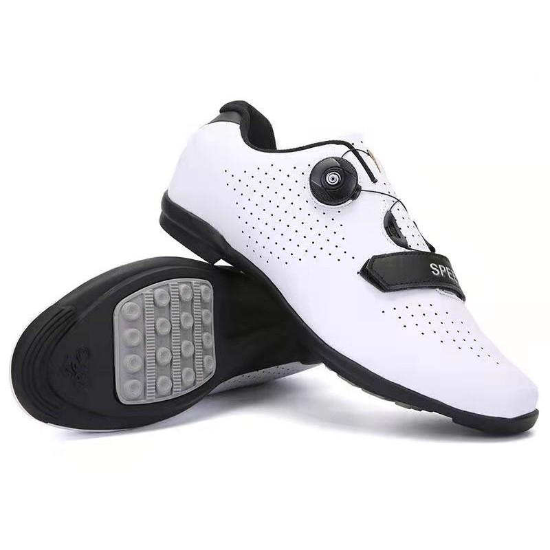 Unisex Road Mountain Bike Cycling Shoes Hard Sole Clipless Compatible Breathable Supportive Gym Indoor Trainer