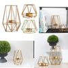 3D Geometric Iron Art Candle Holder Modern Votive Candle Stand Tea Light Decor for Wedding Centerpiece