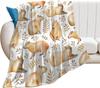 Capybara Flannel Throw Blanket Cute Animals Pattern Blanket Lightweight Comfortable Warm Super Soft Blanket for Couch Bed Sofa
