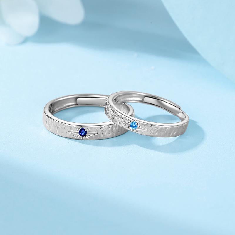 Starry Sky Couple Rings: Openable Design for Men & Women, Korean Style Fashion
