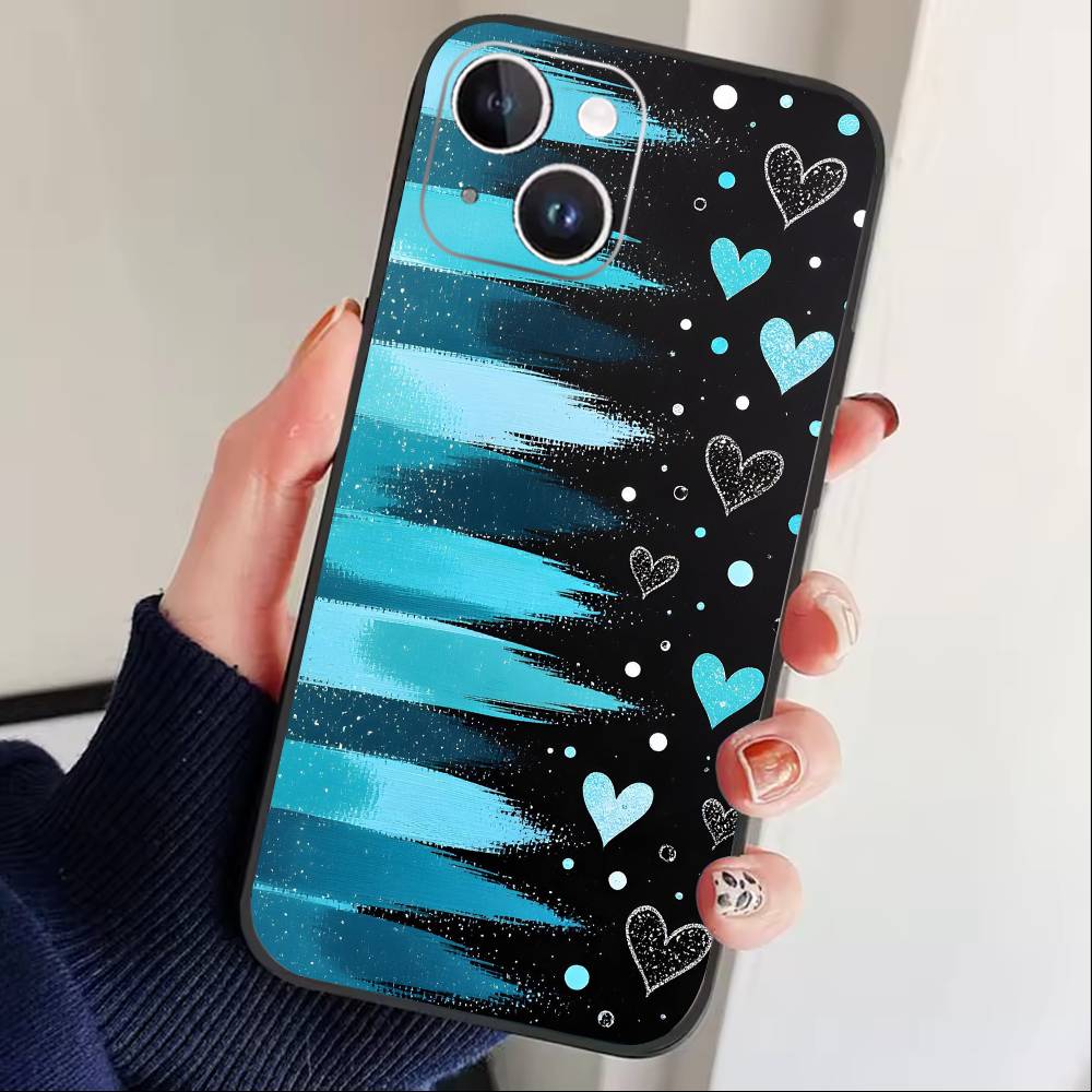 Y2k J-INS Graffiti Phone Case For iPhone 17 16 15 14 13 12 Max Plus Silicone Black Cover